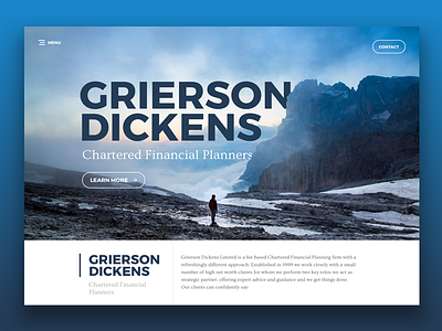 Grierson Dickens branding design finance flat logo type typography ux vector web design
