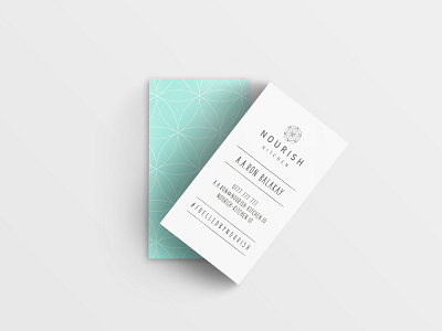 Nourish Kitchen – Business Cards branding design flat food logo type typography ux vector web design