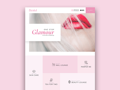 Polished beauticians branding design flat insurance logo type ux vector web design