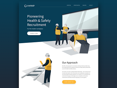 Cranleigh - Health & Safety branding design flat jobs logo recruitment type ux vector web design