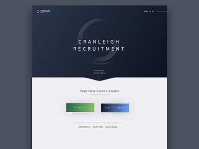 Cranleigh Recruitment branding design flat jobs logo recruitment type ux vector web design