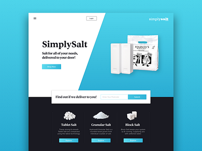 SimplySalt branding design ecommerce flat logo product shop type ux vector web design