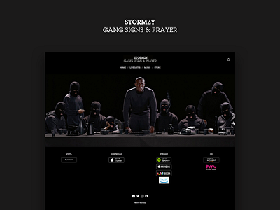 Stormzy – Gang Signs & Prayer branding design ecommerce flat logo musician type ux vector web design