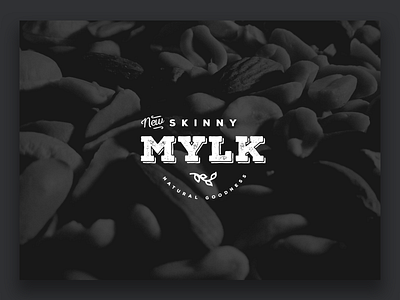 Skinny Mylk – Logo Concept branding design drink flat food logo type vector vegan web design