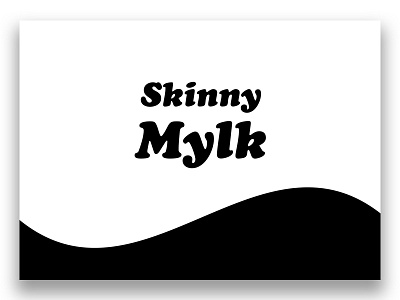 Skinny Mylk – Logo Concept branding design drink flat food logo type vector vegan web design