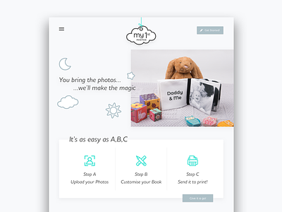 My 1st Photos – Homepage baby book branding flat light logo type vector web design