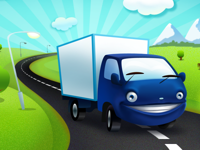 Сargo transportation blue home page illustration illustrations radionova site web website