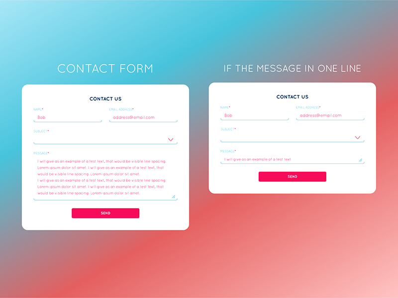 Contact form by AR Generated Design on Dribbble