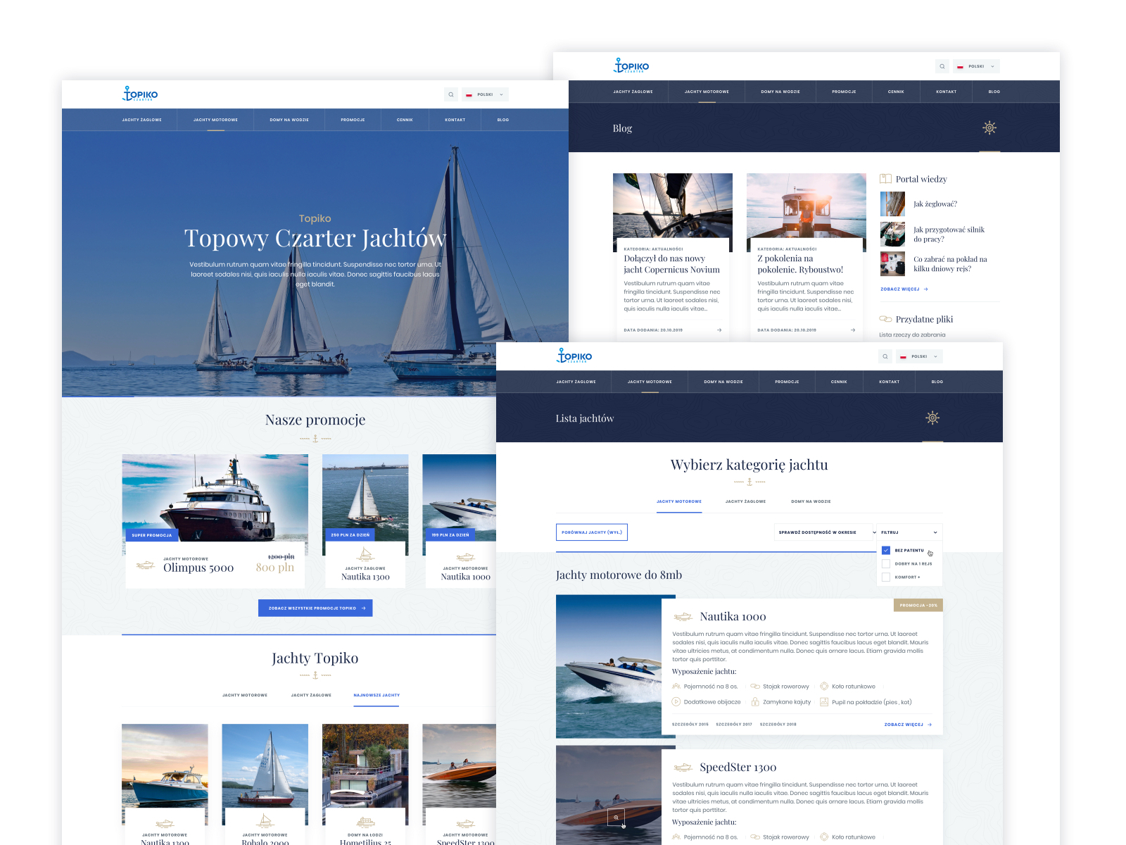 Yacht charter by Marcin Klepacz on Dribbble