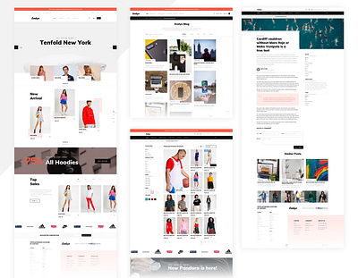 minimal e-commerce blog design clean clean app design e commerce fashion minimal models shop shopify ui