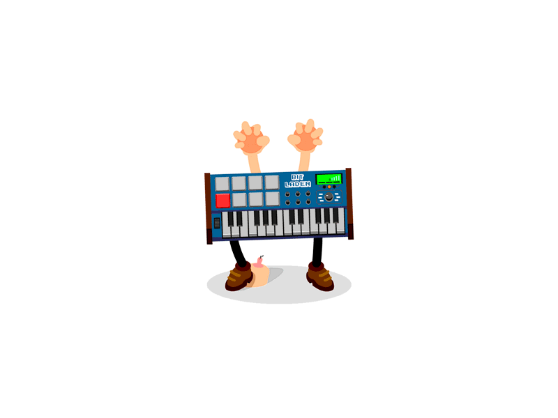 Piano 2d animation electric gif illustration instrument music piano vector