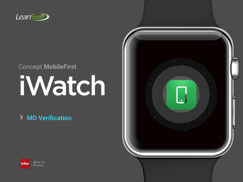 Apple Watch UI for Infor M3 apple apple watch infor alliance partner infor m3 app inform3 apps leanswift mobilefirst iwatch mo verification ui design ux design watch app watch prototype watch ux