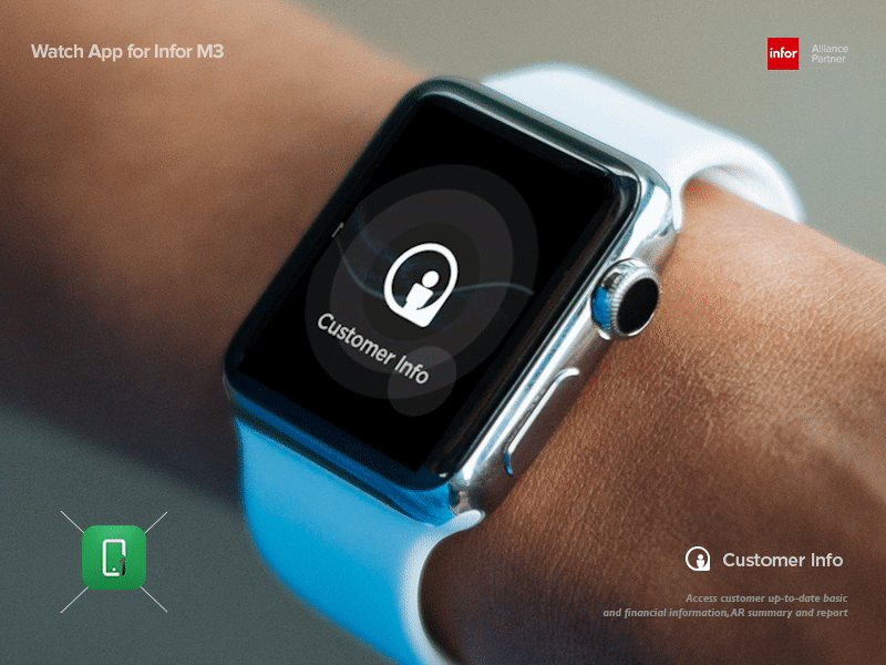 Apple Watch Customer Info app