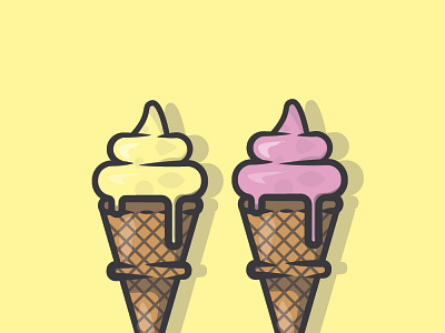 ice cream 100 adobe illustrator design flat ice cream illustration illustration art ui vector