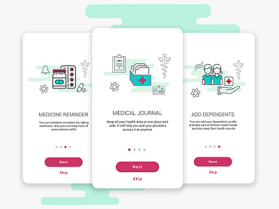 Medical app - Onboarding app healthcare medical onboarding ui