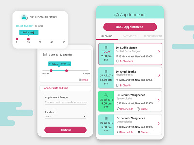 MyHealthO 2 app appointment doctor healthcare medical app patient ui ux