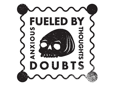 Fueled by Doubts black and white branding design graphic graphics hand drawn illustration illustrator logo photoshop