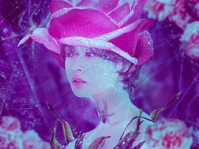 Purple paradise adobe photoshop color design editing girl purple treatment vector web webdesign