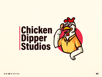 Cartoon Chicken Mascot Logo branding chicken mascot logo design esports gaming logo graphic design illustration logo mascot logo sports logo