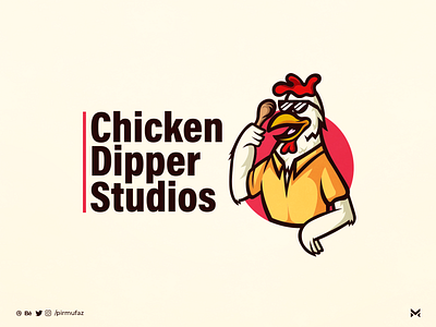 Cartoon Chicken Mascot Logo