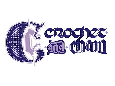 Crochet & Chain: Logo 3C blackletter calligraphy cc chain mail chainmail crochet illuminated letter jewelry monogram uncial