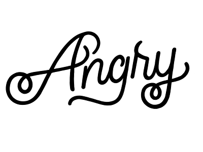 Angry — Work in Progress cursive font hand lettering lettering procreate round letters script type typography