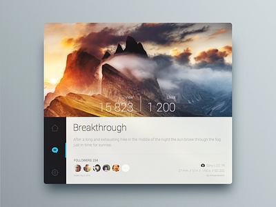 Photo.Widget app design photo simple sketch ui web widget yiixii zen