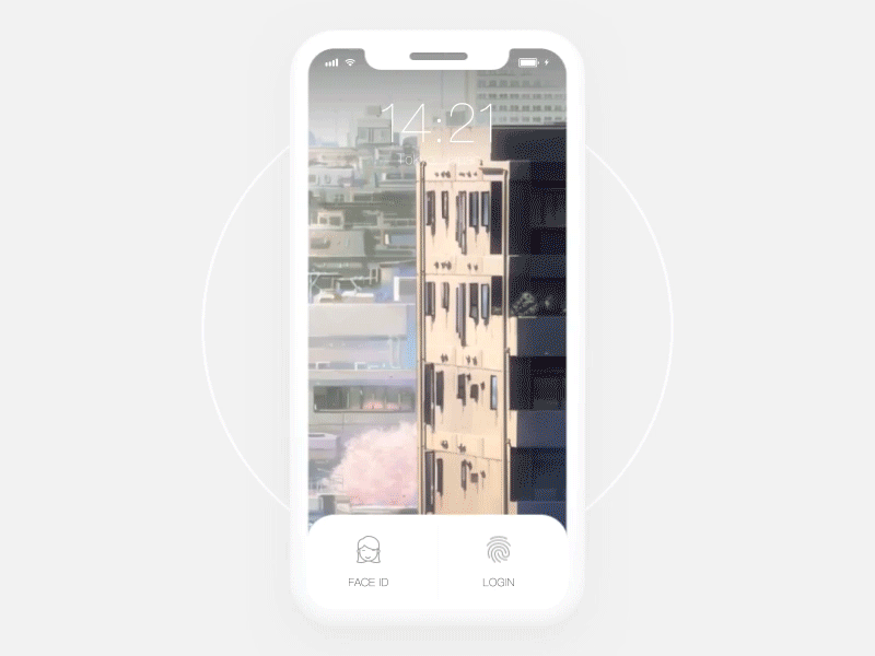 Sign In anime app faceid signin ui