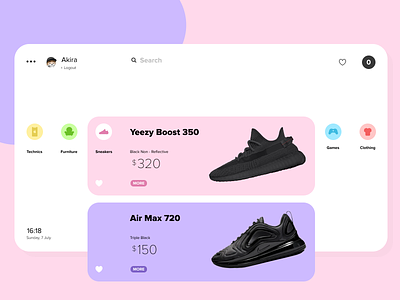 Shopping Web Page app clothing ecommerce fashion figma shop sneakers store ui ux web
