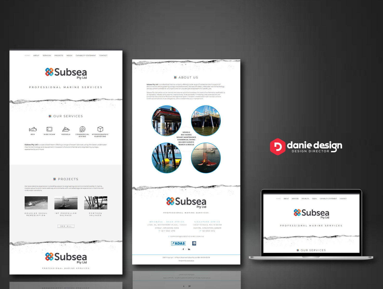 SubSea Pty Ltd site by danie design on Dribbble