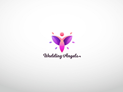 Wedding Angels Logo branding design illustration logo logo design logo design branding professional logo sophisticated logo typography vector