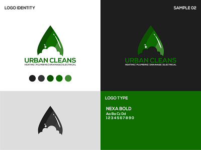 Urban Cleans Logo branding design illustration logo logo design logo design branding professional logo sophisticated logo typography vector