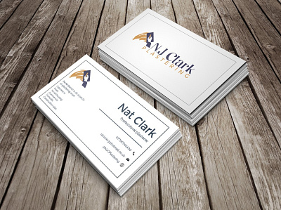 N J Clark Plastering BCard branding logo design branding