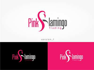 Pink_Flamingo - Logo branding design illustration logo logo design logo design branding professional logo sophisticated logo typography vector