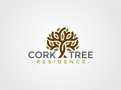 Cork Tree Residence Logo branding design illustration logo logo design logo design branding professional logo sophisticated logo type typography vector