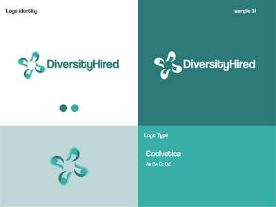 Diverse Hired - Logo branding design identity illustration logo design logo design branding professional logo sophisticated logo typography vector
