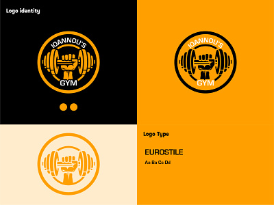 Ioannou Gym Logo branding design identity illustration illustrator logo design logo design branding professional logo sophisticated logo vector