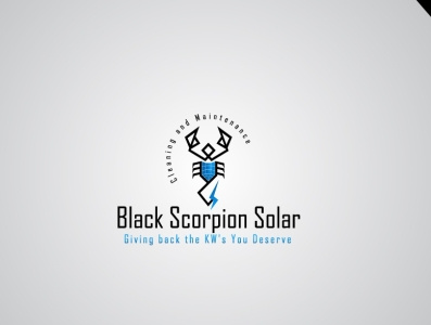 Black Scorpion Solar 01 Copy branding design illustration logo logo design logo design branding professional logo sophisticated logo typography vector