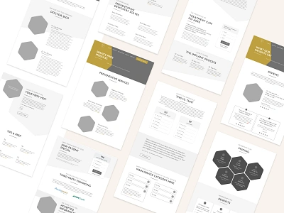 Confident Smiles & Implants — Website Wireframes design ui web design website wireframes