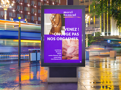 Merci Beacul — branding campaign billboard brand identity branding design instagram poster poster design sexuality typography visual identity wellness