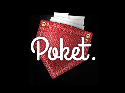 Poket [sic] fabric papers red texture