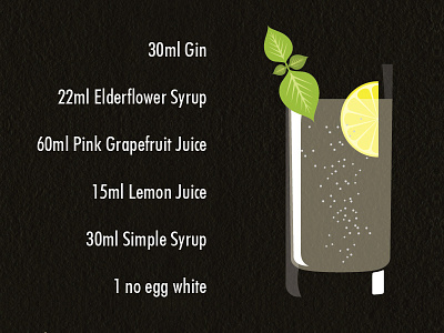 Drink drink lemon mint simple vecor