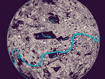 Planet London d3 geojson london london design festival map map projection mapping london planet sphere