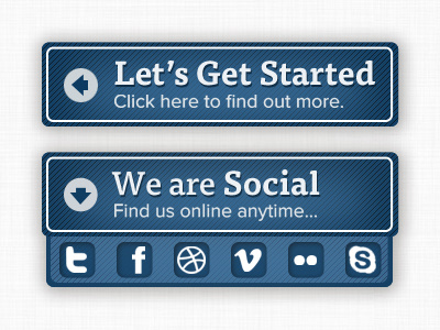Blue Buttons button buttons proxima nova social tisa