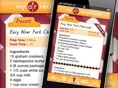 My Recipe Book app mobile