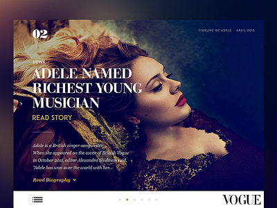 Vogue Timeline 2014 adele beauty design fashion grid hellowiktor layout lifestyle minimal news typography vogue