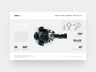 Nokia OZO - Specifications camera clean hellowiktor minimal nokia ozo product vr web website