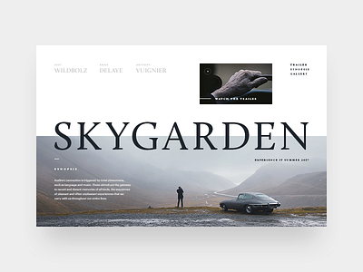 Skygarden - Teaser clean fabian weber hellowiktor layout minimal movie short film skygarden switzerland ui web