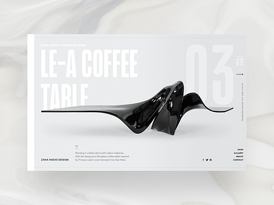Zaha Hadid Design - product page art clean design futuristic hellowiktor minimal web zaha hadid zhd