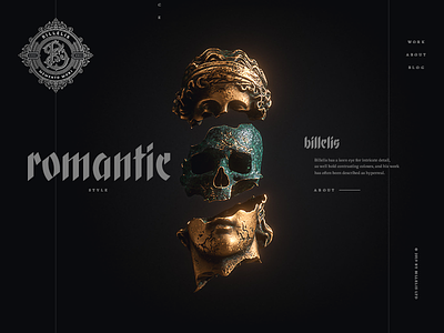 Billelis — homepage concept concept dark elegant hellowiktor romantic web website